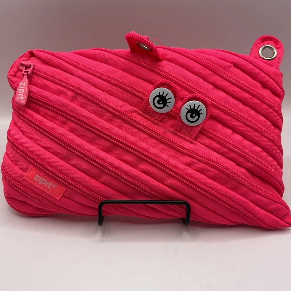 Pink Monster Pencil Bag